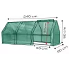 NEO Tools 15-912 Cold Frame Greenhouse with Twin-Wall Polycarbonate Panels, Anodized Aluminum Frame, 0.6 m² Growing Area, 2 Adjustable Lids, UV Protection, Silver