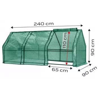 NEO Tools 15-912 Cold Frame Greenhouse with Twin-Wall Polycarbonate Panels, Anodized Aluminum Frame, 0.6 m² Growing Area, 2 Adjustable Lids, UV Protection, Silver