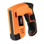 NEO Tools 16-050 Manual Staple Gun for Upholstery, Insulation and Decorative Work, Adjustable Force, J-Type Staples 6-14 mm, Black/Orange