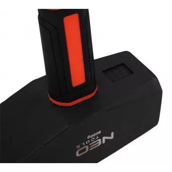 NEO Tools 25-155 Machinist's Hammer with Fiberglass Handle, 1000 g Head, Cross-Peen, DIN 1041, Orange/Black