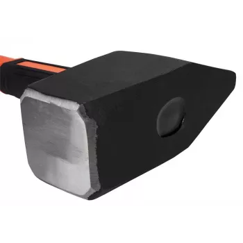 NEO TOOLS 25-162 Claw Hammer with Fiberglass Handle, 600 g Head, Magnetic Nail Holder, Anti-Vibration, TÜV Certified, Black/Orange