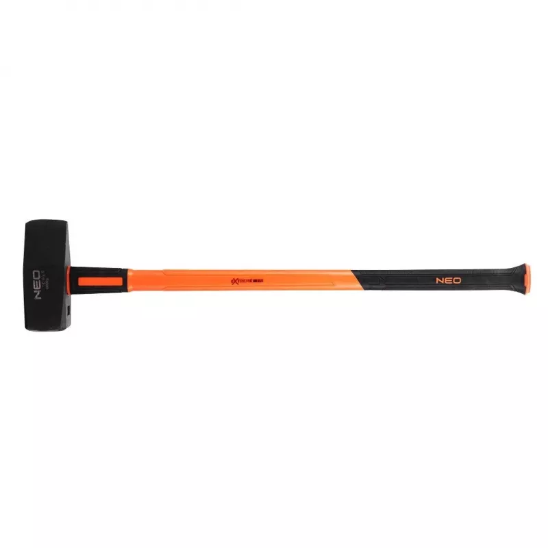 NEO TOOLS 25-162 Claw Hammer with Fiberglass Handle, 600 g Head, Magnetic Nail Holder, Anti-Vibration, TÜV Certified, Black/Orange