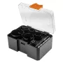 NEO TOOLS 57-923 Carbide-Tipped Hole Saw Set, 11 Pieces (20–64 mm), with 2 Arbors and Case