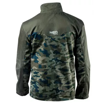 NEO TOOLS 81-211-XXXL Work Jacket with 7 Pockets and Reflective Elements, Grey/Green, EN ISO 13688