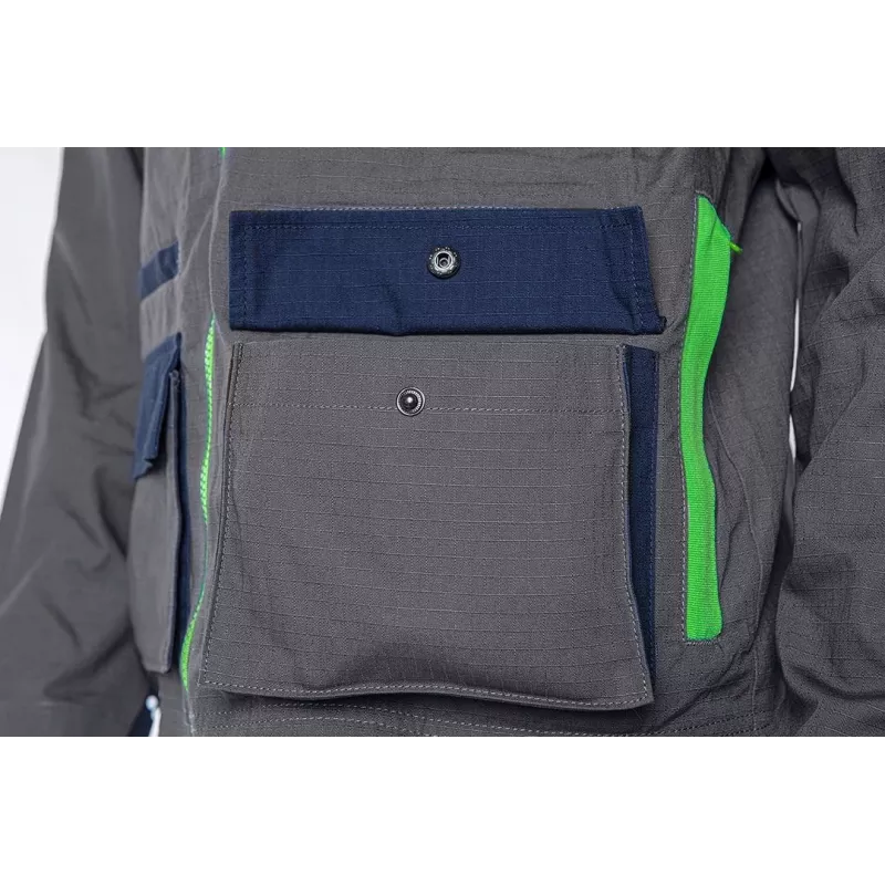 NEO Tools 81-217-M Work Jacket, Size M, Grey/Orange, EN ISO 13688