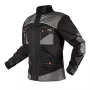NEO TOOLS 81-218-XL Work Jacket with Detachable Hood, Water-Resistant, 4 Pockets, Grey/Black/Orange, Size XL