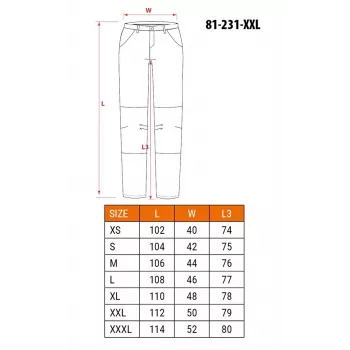 NEO TOOLS 81-231-XXL Protective Trousers Grey/Black
