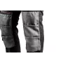 NEO TOOLS 81-248-XXL Men's Work Trousers with 10 Pockets and Knee Pad Pockets, Grey/Black, 100% Cotton, 270 g/m²