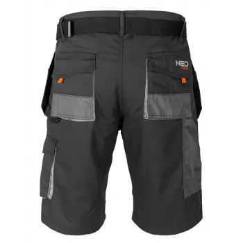 NEO Tools 81-270-XL Protective Work Shorts, Grey/Black, Size XL, 9 Pockets, EN ISO 13688