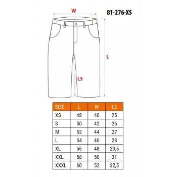 NEO Tools 81-276-XS Protective Work Shorts, Grey/Black, Size XS, 10 Pockets, CE Certified
