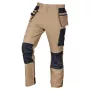 NEO TOOLS 81-296-2-XXL Mix&Match Work Trousers, 4-Way Stretch, Holster Pockets, Cordura Reinforced, Beige/Black, Size XXL