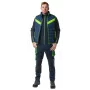 NEO TOOLS 81-534-XXL Work Trousers, Grey/Black with Orange Accents, Size XXL, 9 Pockets, Reinforced Knees, Reflective Elements
