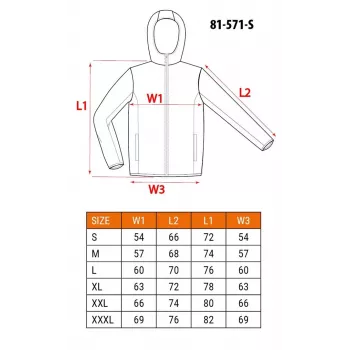 NEO Tools 81-571-S Work Jacket, Size S, Grey/Black, 267 g/m², 7 Pockets, EN ISO 13688