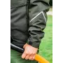 NEO Tools 81-573-XXL Softshell Work Jacket Black/Grey with Orange Accents, Water-Resistant, Breathable, Detachable Hood, Reflective Elements, Unisex