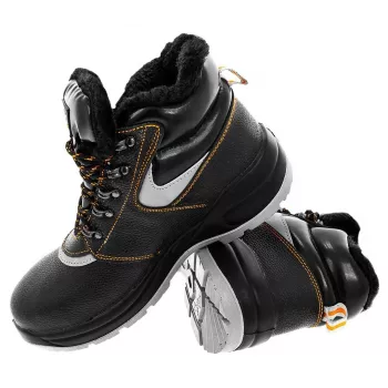 NEO TOOLS 82-026 S1P SRC Safety Shoes, Steel Toe Cap, Anti-Puncture, PU/PU Sole, Grey/Black, Size 41