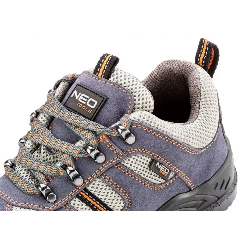 NEO Tools 82-035 S1P SRC Safety Shoes, Steel Toe, Black/Grey, Size 41