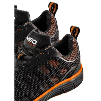 NEO TOOLS 82-097 S1P SRC Safety Footwear, Size 42, Black/Grey, Steel Toe & Midsole