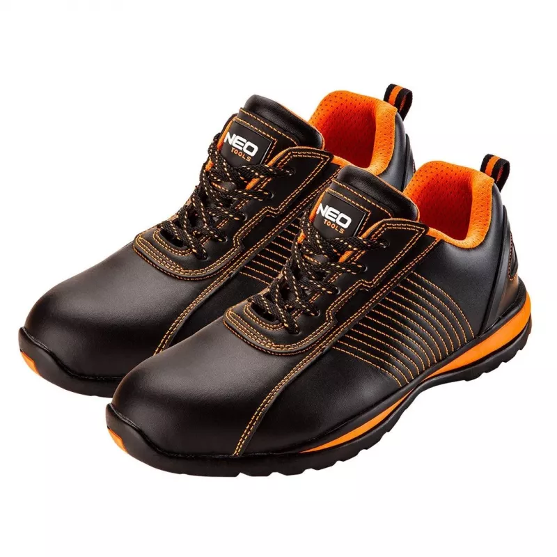 NEO Tools 82-105 S1P SRC Low-Cut Safety Shoes, Size 42, Black/Grey