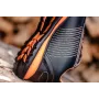NEO TOOLS 82-107 S1P SRC Steel Toe Cap Safety Shoes with Anti-Puncture Midsole, Suede Leather and Mesh Upper, Dual-Density PU Sole, Breathable, Black with Orange Accents, Size 42 EU