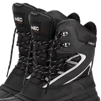 NEO TOOLS 82-139-43 S1P SRC Safety Shoes, Steel Toe, Size 43, Black/Grey