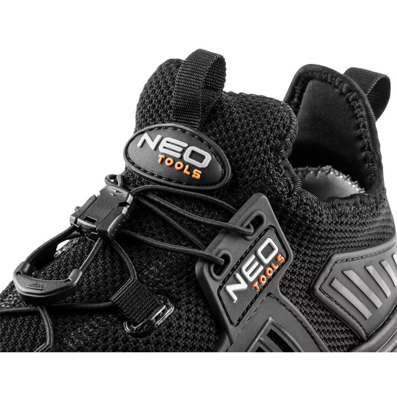 NEO Tools 82-158-41 S1P SRC Safety Shoes with Steel Toe Cap and Kevlar Midsole, Size 41, Black/Grey