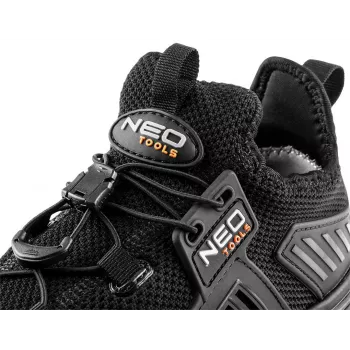 NEO Tools 82-158-42 S1P SRC Steel Toe Safety Shoes, Size 42, Black/Grey