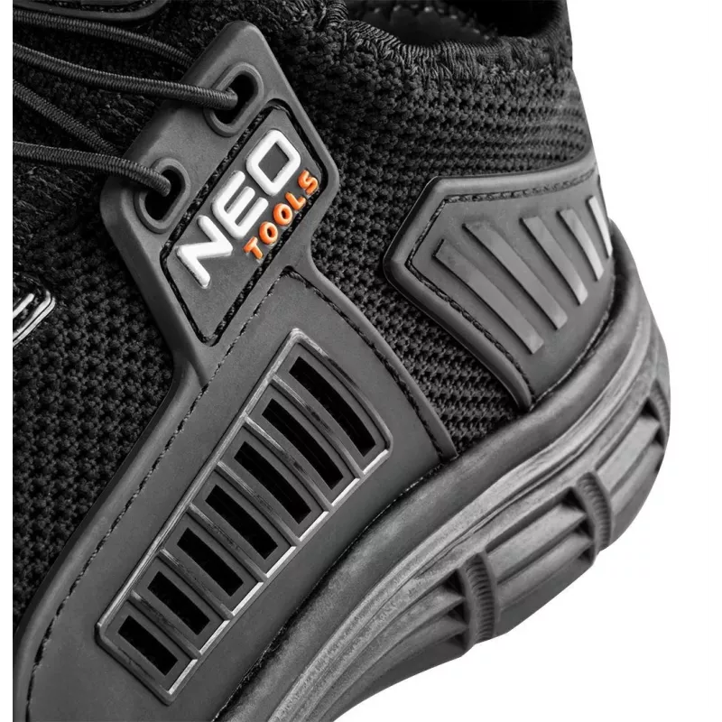 NEO Tools 82-158-43 S3 SRC Steel Toe Safety Shoes, Size 43, Black/Grey
