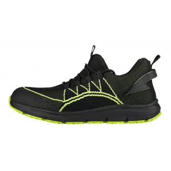 NEO TOOLS 82-161-40 S1P SRC Low-Cut Safety Shoes with Steel Toe Cap and Anti-Puncture Midsole, Size 40, Black/Grey