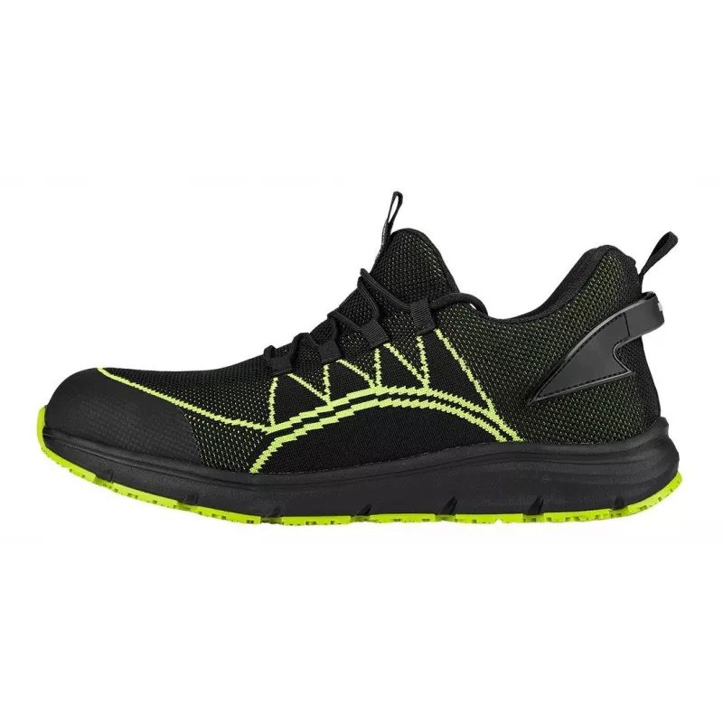 NEO TOOLS 82-161-40 S1P SRC Low-Cut Safety Shoes with Steel Toe Cap and Anti-Puncture Midsole, Size 40, Black/Grey
