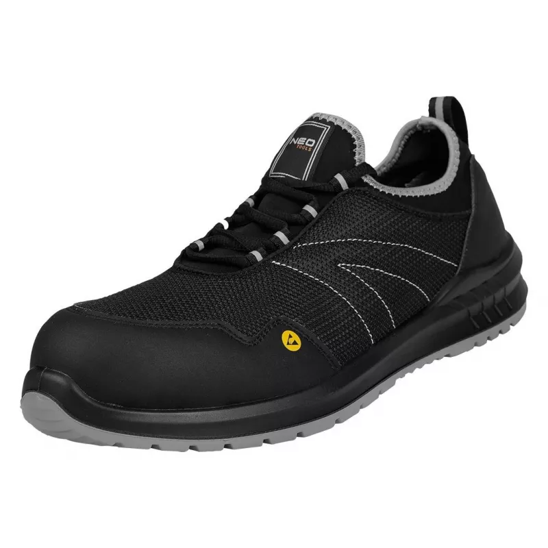 NEO Tools 82-163-46 S1P SRC Safety Footwear, Size EU 46, Black/Grey