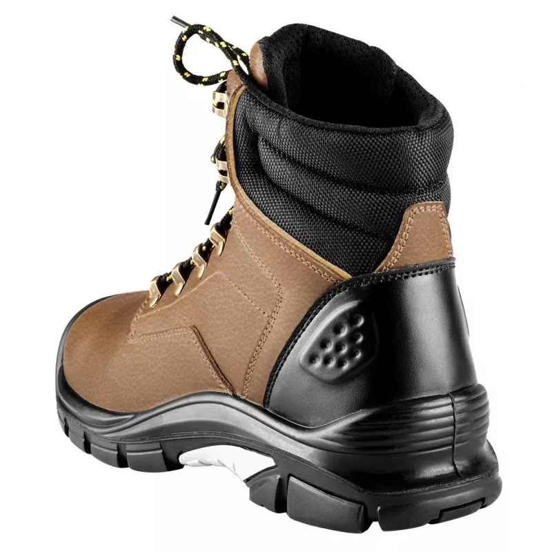 NEO TOOLS 82-170-40 S1P SRC Steel Toe Safety Shoes, Size 40, Black/Grey Suede Leather, Dual-Density PU Sole
