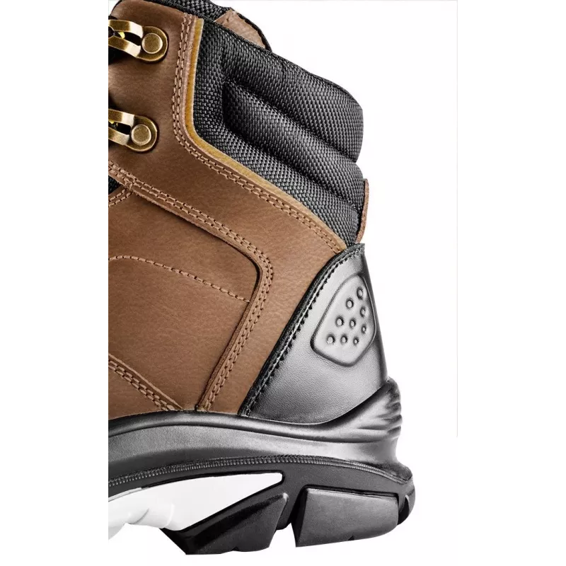 NEO TOOLS 82-170-40 S1P SRC Steel Toe Safety Shoes, Size 40, Black/Grey Suede Leather, Dual-Density PU Sole