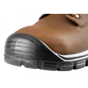 NEO Tools 82-170-42 S1P SRC Low-Cut Safety Shoes with Steel Toe Cap and Anti-Puncture Midsole, Size 42, Black/Grey