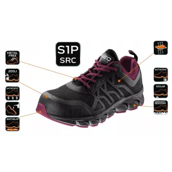 NEO Tools 82-530-40 S3 SRC Safety Shoes with Steel Toe Cap, Size 40