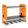 NEO TOOLS 84-199 Wall-Mounted Power Tool Organizer Shelf for Cordless Drills and Accessories, Black with Red Accents