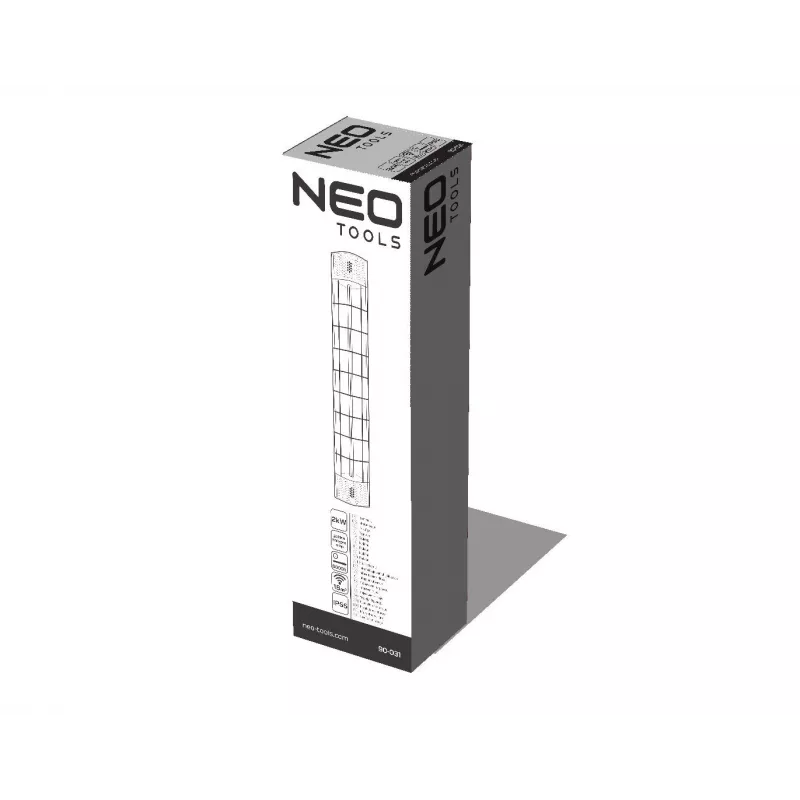 NEO TOOLS 90-031 Infrared Electric Space Heater 2000 W Black IP44 Wall/Ceiling Mount