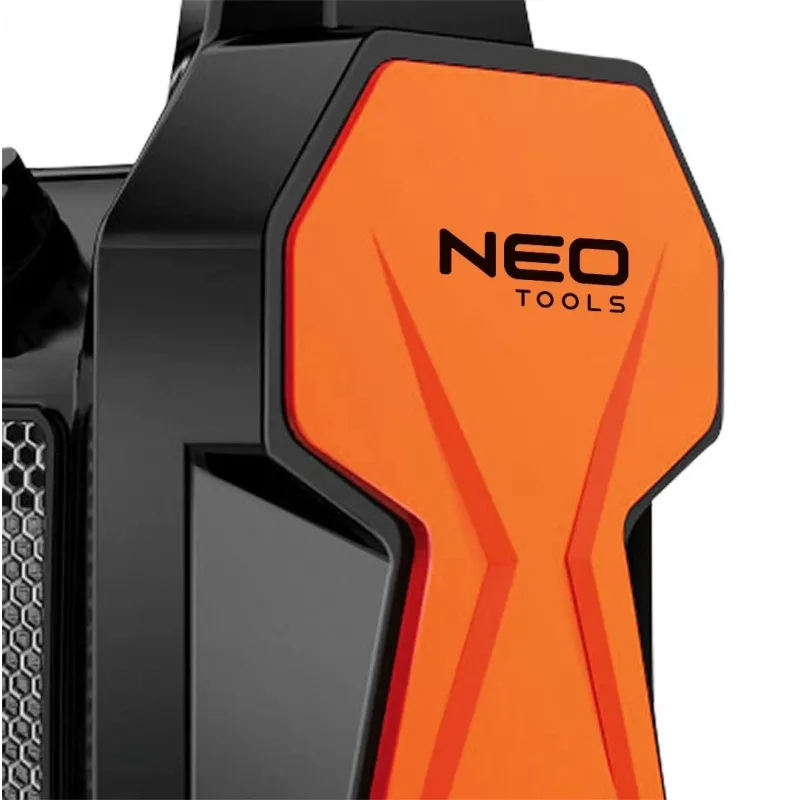 NEO Tools 90-061 Electric Space Heater 3000W, 2 Heat Settings, Fan Mode, Adjustable Thermostat, Overheat Protection, Black/Orange