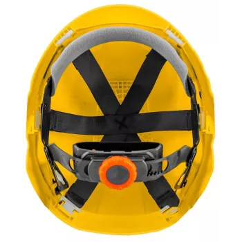 NEO TOOLS 97-210 Integrated Safety Headgear with Mesh Visor and Ear Defenders, Orange