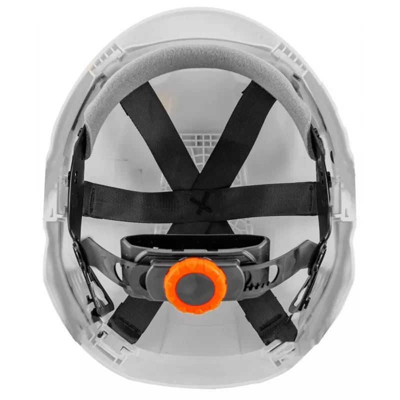 NEO TOOLS 97-211 Vented Industrial Safety Helmet with 6-Point Ratchet Suspension, EN 397, White