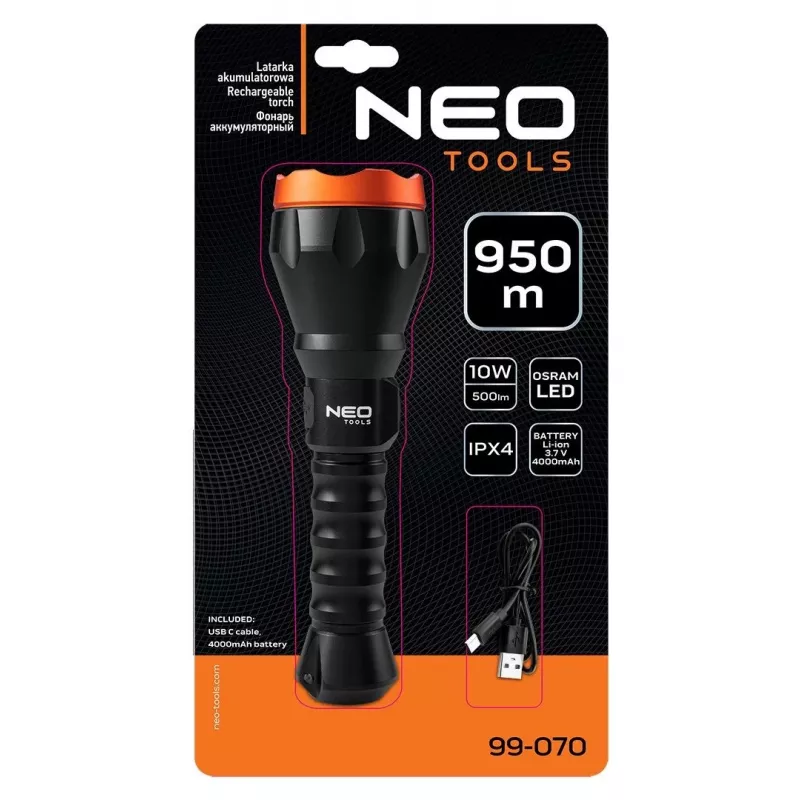 NEO TOOLS 99-070 XPE + COB LED Headlamp with Motion Sensor, 120 lm, IPX4, 3x AAA