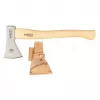 NEO TOOLS Bushcraft Hatchet in Sheath 400g | Forged High Carbon Steel, Hickory Handle