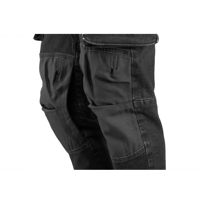NEO TOOLS DENIM Work Trousers, Black, Size L