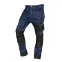 NEO TOOLS DENIM Work Trousers with Oxford Reinforcements, Navy Blue, Size XS