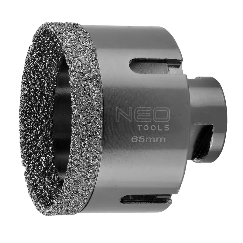 NEO TOOLS Diamond Core Drill Bit 65 mm M14 Vacuum Brazed for Ceramic, Porcelain, Granite, Marble, Glass