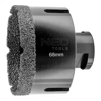 NEO TOOLS Diamond Core Drill Bit 68 mm x M14 for Porcelain, Granite, and Natural Stone