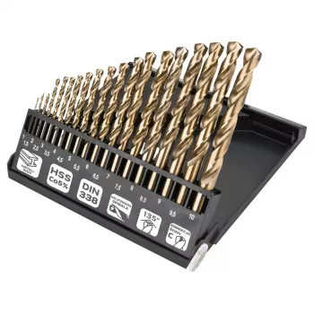 NEO TOOLS HSS-Co Metal Drill Bit Set 1.0-10.0 mm, 19-Piece