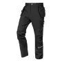 NEO TOOLS Men's Mix&Match 4-Way Stretch Work Trousers with Cordura Reinforcement and Detachable Holster Pockets, Black, Size M
