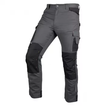 NEO TOOLS Mix&Match Canvas Work Trousers with Cordura Reinforcements, Grey-Black, Size XXXL