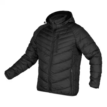 NEO TOOLS Mix&Match Quilted Down Puffer Jacket, Lightweight, Black, XXL