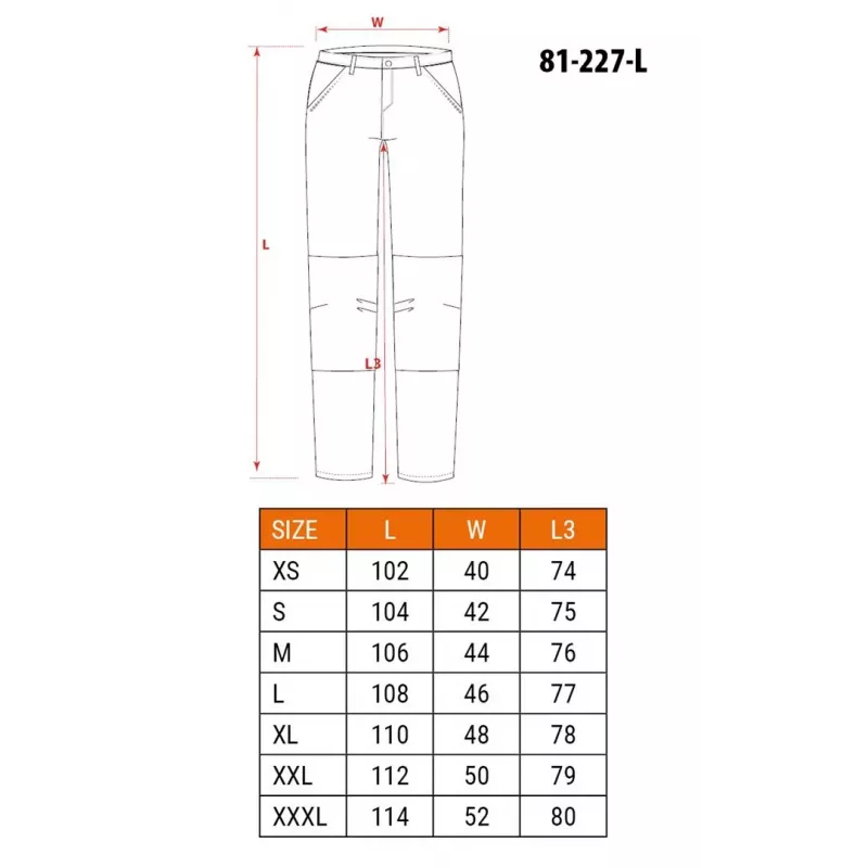 NEO TOOLS PREMIUM Work Trousers, 100% Cotton Ripstop, Size L